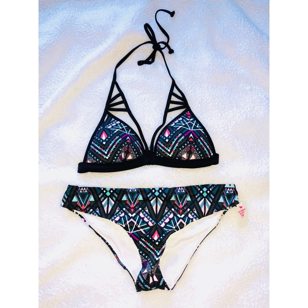 VS PINK Tribal Print Bikini Set